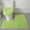 A006- Green, variant on Black Bathroom Rug Set with Plush Microfiber and Non-Slip Backing, 3-Piece Set, Solid Black, for Bathroom Floor and Toilet