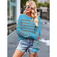 thumbnail image 4 of Women'S Short Batwing Hoodie 2025 Fall Outfits Trendy Crewneck Side Slit Fashion Pullover Tops Blue-Khaki L, 4 of 6