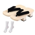 thumbnail image 3 of Yunhgft Japanese Wooden Clogs Japan Shoes Geta Shower Sandals Traditional Flip Flops Men 44, 3 of 9