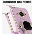 thumbnail image 4 of Compatible with Realme 11 Pro Plus Case for Women Men, Ultra Soft Realme 11 Pro Plus Phone Case with Stand Silicone TPU Plating Cute Astronaut Pattern Cases Cover (Purple), 4 of 12