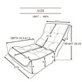 thumbnail image 6 of CJC Adjustable Floor Chair Folding Sofa Bed Chaise Lounge Sofa with 3 Reclining Position, Lazy Sofa Japanese Chair Tatami Balcony Reclining Chair for Reading Gaming Sleeping, 6 of 21