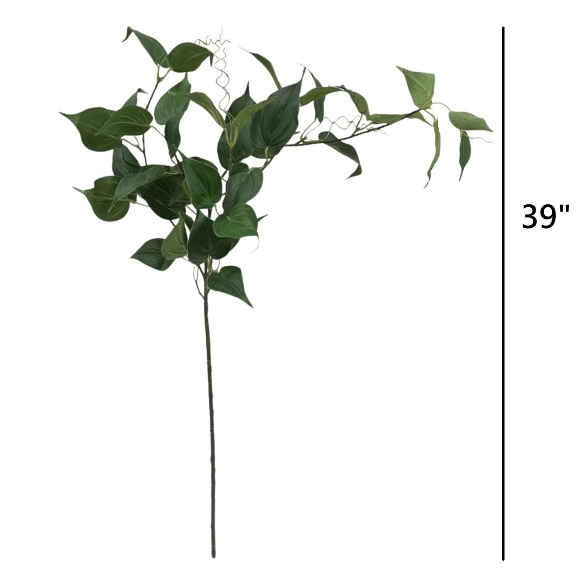 (2 pack) Mainstays 39" Tall Artificial Evergreen Pothos Stem, Indoor Floral Decoration