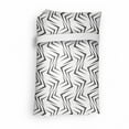 thumbnail image 4 of Abstract Reusable Portable Bag, Modern Monochrome Vertical Angled Stripes Zigzag Lines on Plain Backdrop, Fabric Market Bag Sturdy Easy to Clean Foldable Slim Design, Coconut and Grey, by Ambesonne, 4 of 4
