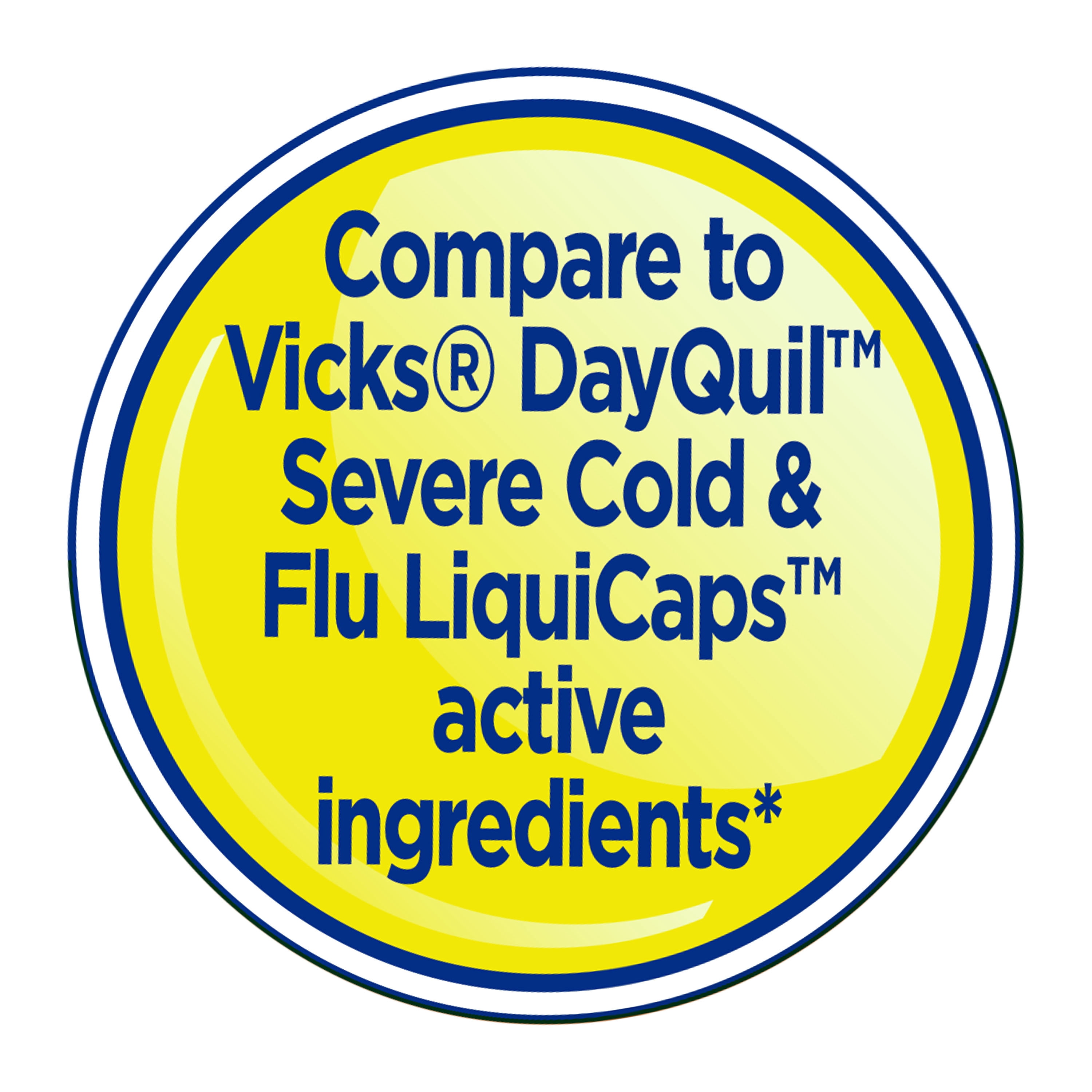 Equate Non Drowsy Daytime Severe Cold & Flu Softgels, Maximum Strength, 24 Count