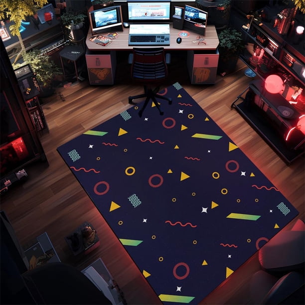 Classic Arcade Games Rug 4x6ft Retro 90S Arcade Theater Style
