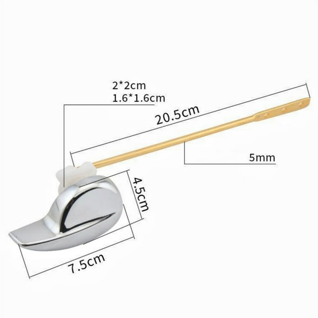 MYG Toilet Tank Flush Lever Handle Trip Levers Side Front Mount Fit Most Toilet