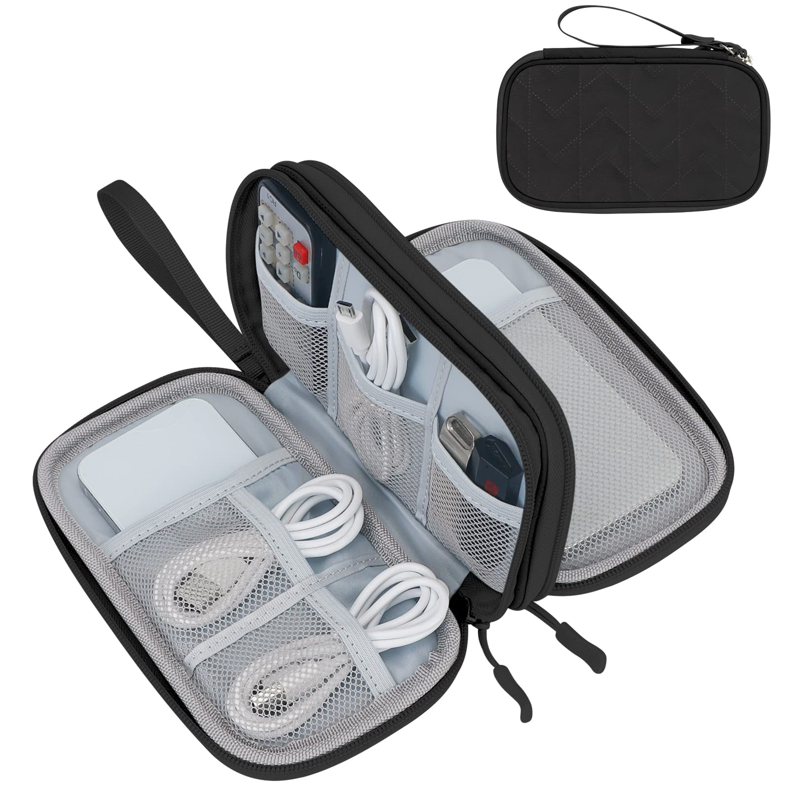 Small Electronic Organizer Cable Bag, Travel Portable 2 PCS Electronic  Accessories Storage Bag Soft …See more Small Electronic Organizer Cable  Bag