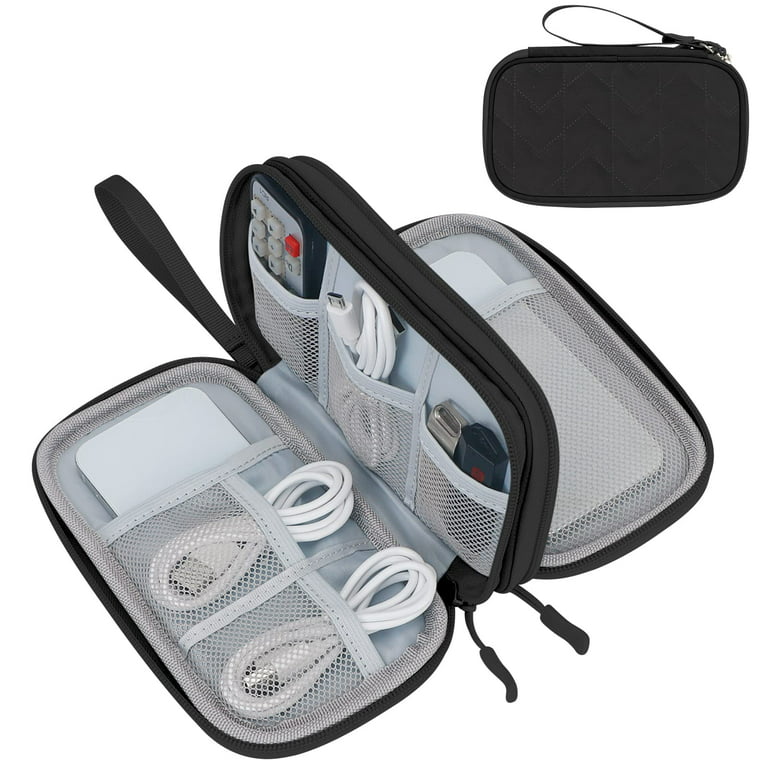 Electronics Travel Cable Organizer Bag, Small Electronic Carrying Case for  Charger & Cords, Tech Accessories, Airplane Essentials Small size
