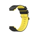 thumbnail image 2 of Watch Strap Silicone Adjustable Watch Belt with Dual Colors watch strap Replacement for Garmin, Black, Yellow, 2 of 8
