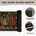 thumbnail image 4 of Christmas Tree Door Mat, Snowflakes Buffalo Plaid Black Welcome Mat, Christmas Winter Doormats Front Door Mat Outdoor Indoor Entrance Rug Floor Mat Non Slip Resist Dirt Carpet 17x30Inch, 4 of 6