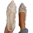 thumbnail image 4 of Miqool Womens Lace Shoes Slip On Closed Toe Soft Sole Breathable Flat Shoes Comfortable Office Work Walking Shoes, 4 of 9
