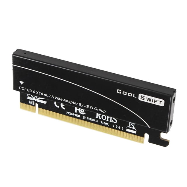 Adaptador de aluminio Macarena PCIe x16 con disipador de calor M.2 2280 mm