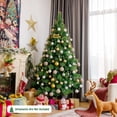 thumbnail image 3 of Costway 6ft Pre-lit Hinged Christmas Tree w/ 777 Glitter Tips & Pine Cones, 3 of 10