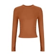 thumbnail image 7 of yillto Womens Long Sleeve Tight Shirts Basic Crew Neck Workout Tees Clothes Going out Fashion Undershirts, 7 of 7