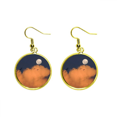 thumbnail image 1 of Luna oscura noche nubes Ear Dangle Golden Drop Earring Jewelry Mujer Unbranded M, 1 of 3