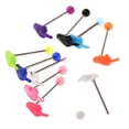 thumbnail image 4 of 3x10 Piezas De Acero Inoxidable Lengua Labio Barras Anillos Barbell Piercing Estrella Redonda, 4 of 7