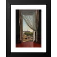 thumbnail image 2 of Franz Ludwig Catel 14x18 Black Modern Framed Museum Art Print Titled - A View of Naples Through a Window (1824), 2 of 5