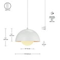 thumbnail image 7 of Amelia 1-Light Matte White Plug-in Pendant Lighting with White Glass Shade, 7 of 7