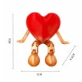 thumbnail image 3 of Decoración Del Día de San Valentín en Forma de Corazón 3D Impreso Peluche Juguete de Escritorio para Relajar Accesorios de Amor, Accesorios en Forma de Corazón de Pierna Larga, Impresión 3D Del Día De, 3 of 5