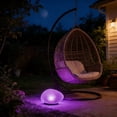 thumbnail image 6 of Solar Garden Lights Outdoor Glow Cobblestone Shape Lamp Garden Decor Light-White & RGB Light Waterproof Landscape Night Lights for Lawn/Patio/Path(Glass Material),C, 6 of 6