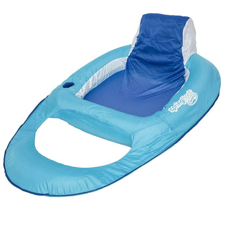 SwimWays Spring Float Mesh Recliner Floating Swimming Pool Water Lounge (Best Floating Pool Chair)