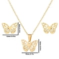 thumbnail image 2 of Lowprofile Gifts Sets Women Butterfly Necklace Light Stainless Steel Jewelry Earrings Three Piece Set, 2 of 6