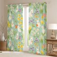 thumbnail image 2 of Castle Fairy Female Men Women Kawaii White Rabbits Curtains Pack of 2 (42x84 Each),Spring Garden Flowers Curtains Blackout,Floral Butterflies Bedroom Curtains,Microfiber Bedroom Decor, 2 of 6
