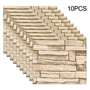 10 PCS 3D Self-adhesive Tile Stone Brick Wall Sticker Soft Foam Panels