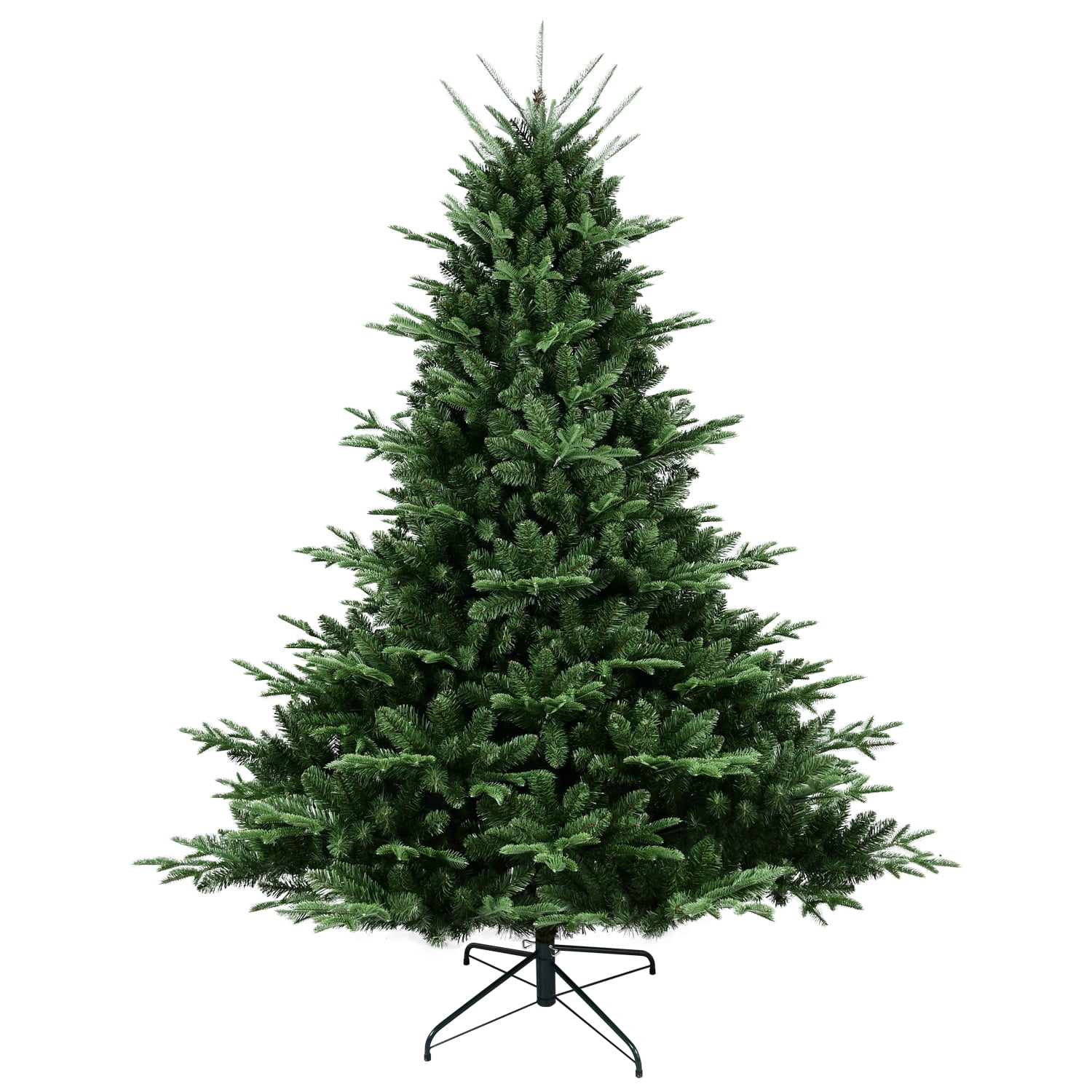 8ft Lush Christmas Tree 2257 Tips Hinged Branches Metal Stand Indoor Holiday Decor