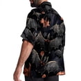 thumbnail image 3 of Bats Men's Hawaiian Button Down Short Sleeve Casual Printed Summer Beach Unisex Shirt, 3 of 6
