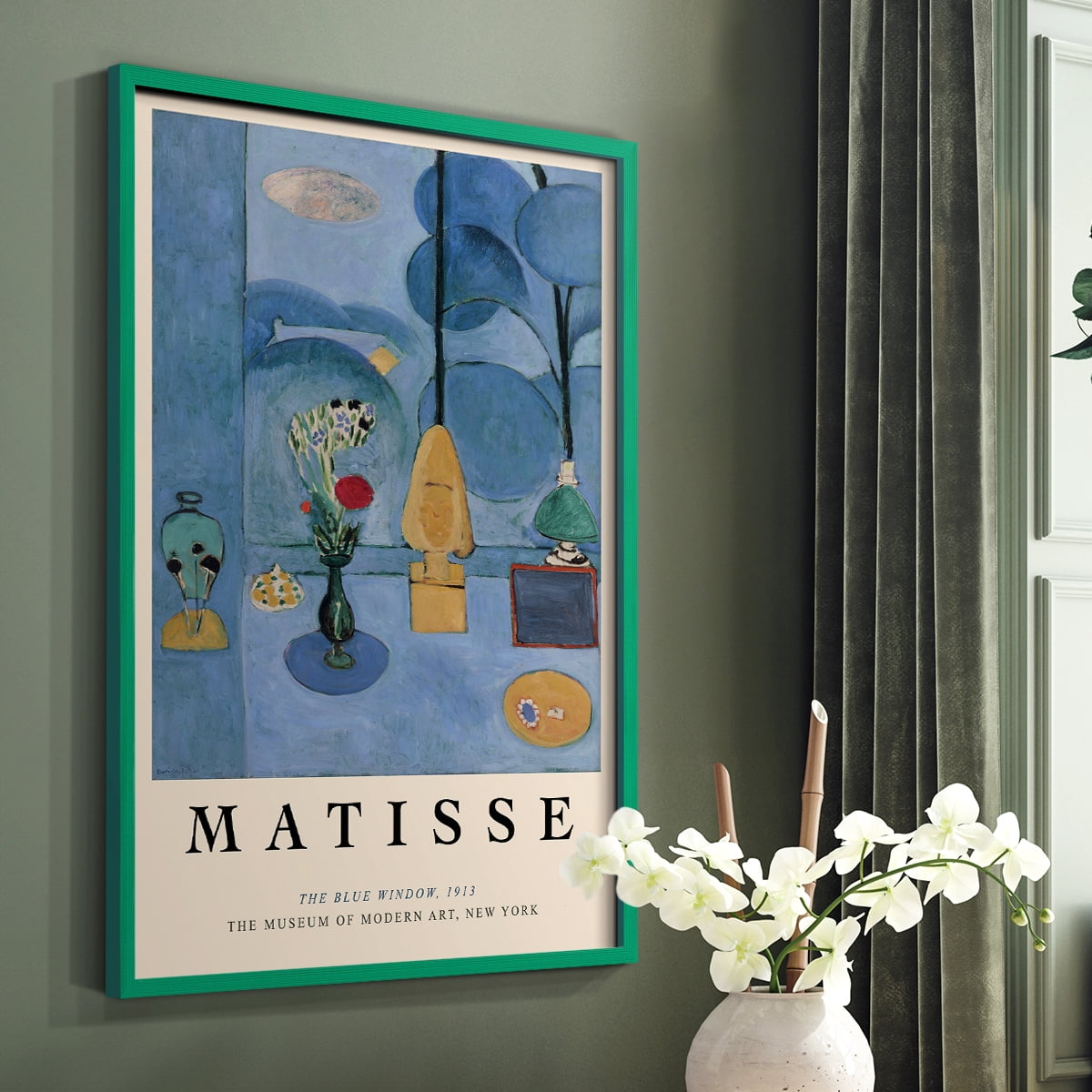 Matisse CC Framed Print in Green Solid Wood 11 x 14 Framed Print
