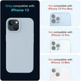 thumbnail image 2 of Designed for iPhone 13 Case, Soft Liquid Silicone Slim Protective Shockproof Phone Case Cover with Anti-Scratch Microfiber Lining, 6.1 inch Black, 2 of 4