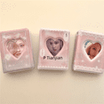 thumbnail image 2 of Álbum de fotos pequeño de 3" con diseño de perlas blancas y polvo naranja de la serie Chasing Love Beans, libro de tarjetas pequeño para guardar, 2 of 6