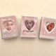 thumbnail image 5 of Álbum de fotos pequeño de 3" con diseño de perlas blancas y polvo naranja de la serie Chasing Love Beans, libro de tarjetas pequeño para guardar, 5 of 6