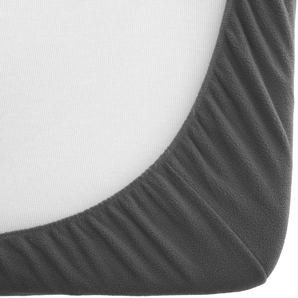 Bare Home Fleece Fitted Bottom Sheet Hypoallergenic Deep Pocket Ultra Soft Micro Fleece (King - 5 Pack, Gray)