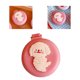thumbnail image 5 of Cepillos de pelo plegables con espejo de viaje, cepillo redondo plegable para el pelo, mini peine para el pelo, peine de masaje para mujeres y niñas, perro rosa, 5 of 10