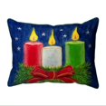 thumbnail image 1 of 11 x 14 in. Christmas Candles Small Indoor & Outdoor Pillow, 1 of 1