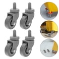 thumbnail image 4 of Miangastore 4 Pcs Roues Pivotantes en Caoutchouc Robustes pour Poubelle, Roues de Remplacement pour Chariot, Tige Filetée, Roues Pivotantes pour Meubles, 4 of 9