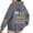 Dark Gray, variant on Bibifish Womens Drawstring Hoodies With Letter Print Angel Wing Sleeve Hoodies With Pocket Oversized Fit Casual Memorial Daily Wear Hoodies