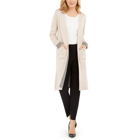 Calvin Klein Women's Duster Cardigan (XS, Blush/Tin)