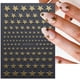 thumbnail image 3 of 8 Sheets Metallic Nail Art Stickers Heart Nail Decals 3D Self-Adhesive Nail Art Supplies Luxury Heart Stars Gold Silver Nail Designs Stickers, 3 of 4