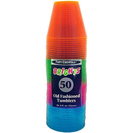 Plastic Neon Tumblers (Pack of 50)