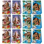 24PCS Moana Party Favor Candy Bags for Anime Themed Birthday Supplies Decor,Birthday Game Party Kraft Paper Goodie Gift Bag Decorations