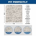 thumbnail image 6 of Farmhouse Light Grey Floral Chair Back Covers Set of 6, Linen Boho Paisley Flower Rustic Stretch Dining Chair Back Slipcovers Removable Seat Cover for Kitchen Restaurant Hotel Cafe, 6 of 9