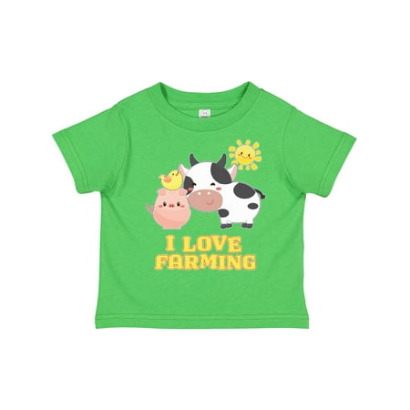 

Inktastic I Love Farming- Farm Animals Gift Toddler Boy or Toddler Girl T-Shirt