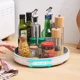thumbnail image 2 of 360 ° Estante organizador de especias con rotación, armario giratorio, soporte para condimentos, bandeja de almacenamiento de cocina para cocina, baño, refrigerador, 2 of 5