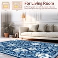 thumbnail image 2 of ODIKA 4'x6' Machine Washable Non-Slip Area Rug, Vintage Floral Indoor Door Accent Throw High Traffic Rug, Blue, 146965, 2 of 7