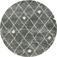 thumbnail image 1 of Ahgly Company Indoor Round Contemporary Dark Gray Trellis Area Rugs, 8' Round, 1 of 6
