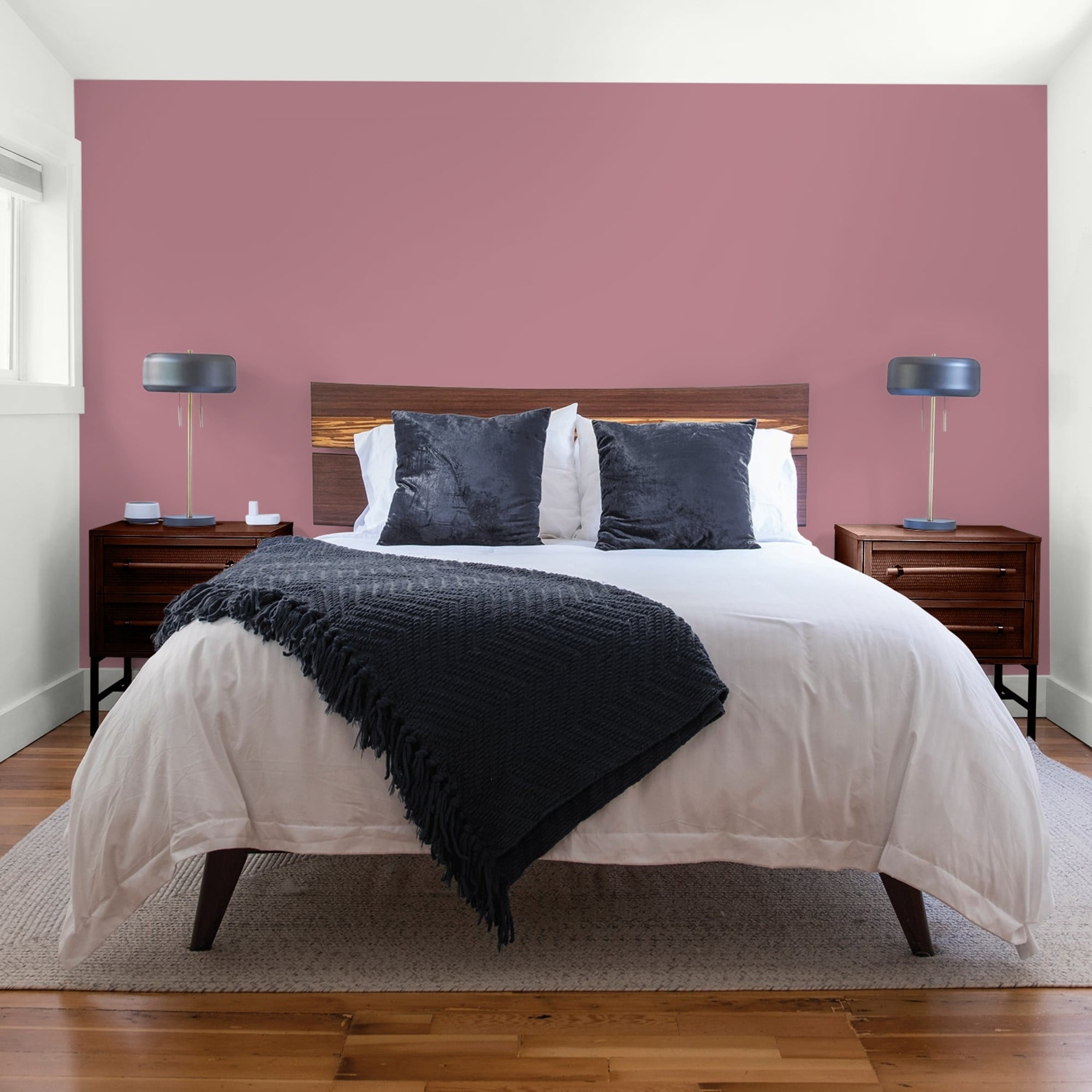 Glidden One Coat Mauve Madness / Purple Flat Interior Paint with Primer, 1 Gallon