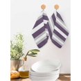 thumbnail image 2 of Purple Grey Stripe Kitchen Dish Towels for Drying Dishes Set of 4, Minimalist Farmhouse Striped Waffle Weave Microfiber Hand Tea Bathroom Towels Quick Dry & Absorbent Towel 12x12, 2 of 7